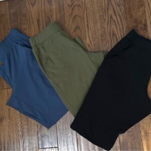 Eddie Bauer Women's Blue, Green, and Black Athletic Pants Bundle